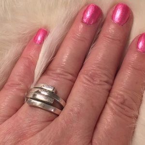 925 SterlingSilver 4 Prong Friendship Ring6.2